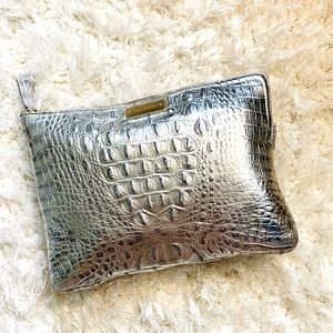 Brahmin Croc/Alligator Embossed Leather Clutch